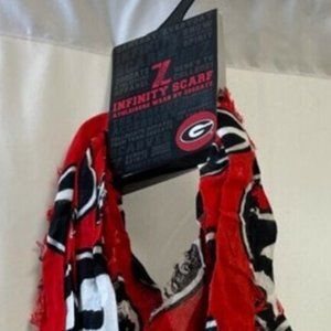 University Georgia Zoozatz Infinity Scarf NWT Licensed Bulldogs Dawgs Red Black